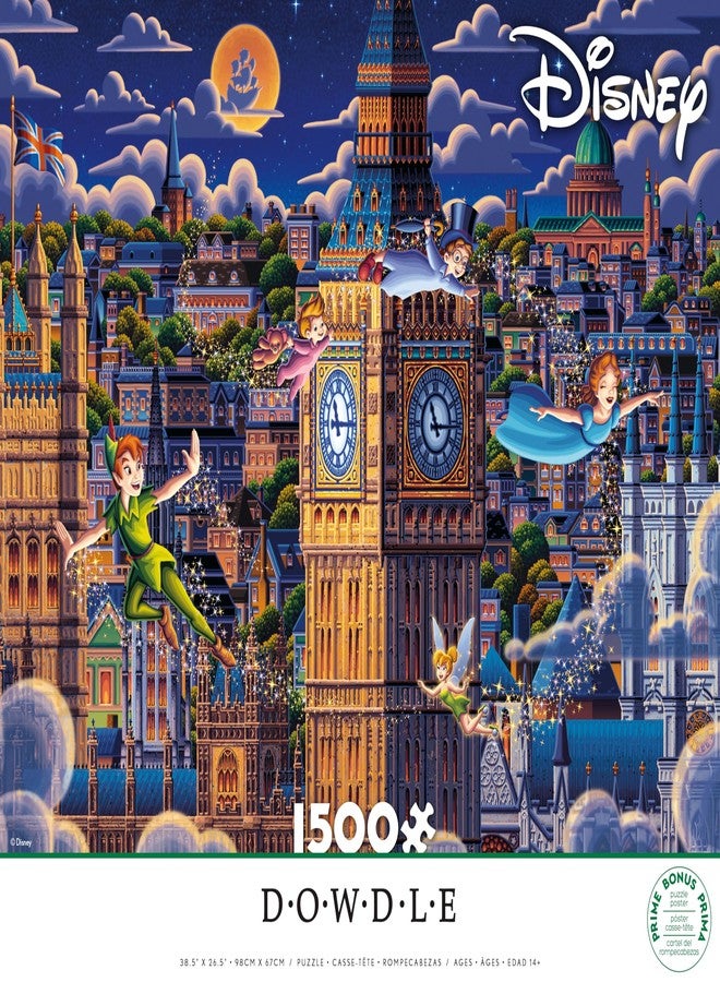 Ceaco - Disney - Dowdle - Peter Pan Learning to Fly - 1500 Piece Puzzle for Adults - Challenging and Perfect for Game Nights - Finished Puzzle Size 38.5 x 26.5 - Image 3